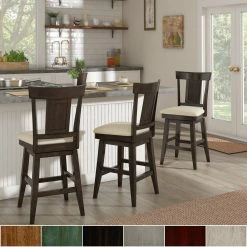 Deals 👍 Eleanor Panel Back Wood Swivel Chair By INSPIRE Q Classic 29" Antique White 🎁