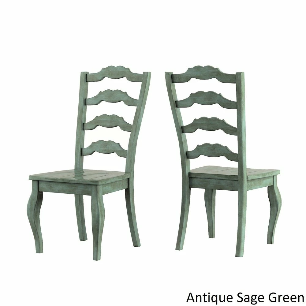 Wholesale 🥰 Eleanor Sage Green Round Solid Wood Top Ladder Back 5-piece Dining Set By INSPIRE Q Classic Antique Sage Green Chairs ❤️ - Image 9