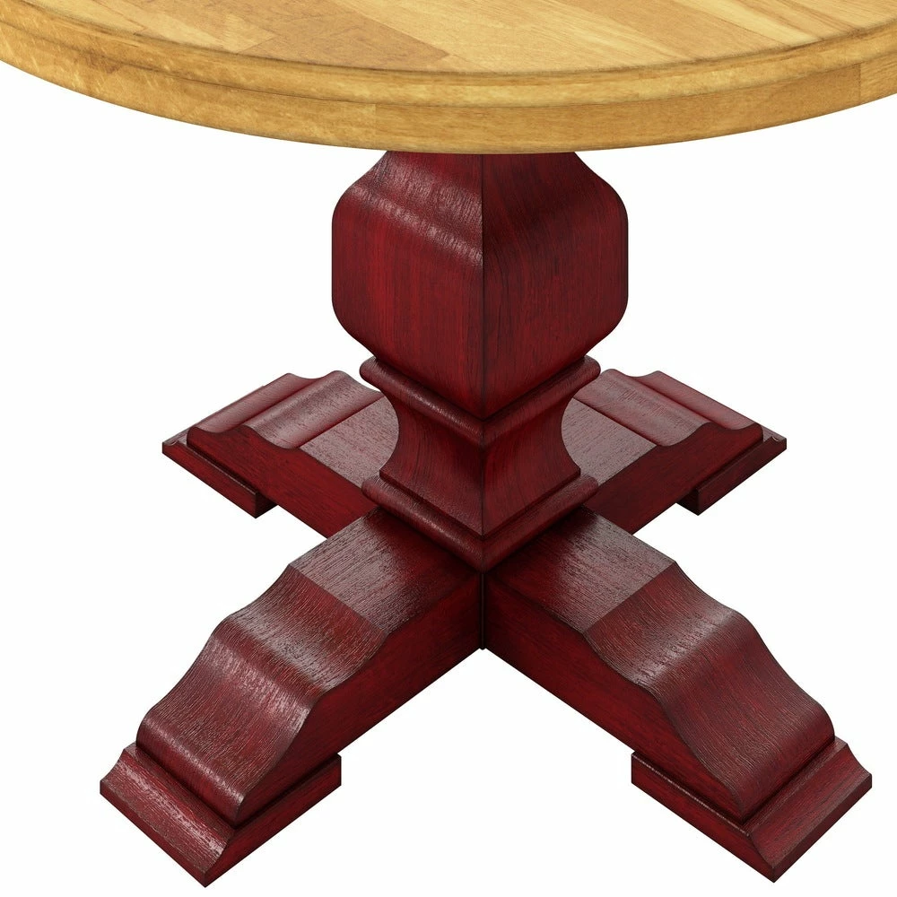 New ⌛ Eleanor Two-tone Round Top Dining Table By INSPIRE Q Classic Berry Red Base 🎉 7 New ⌛ Eleanor Two-tone Round Top Dining Table By INSPIRE Q Classic Berry Red Base 🎉 - Image 7