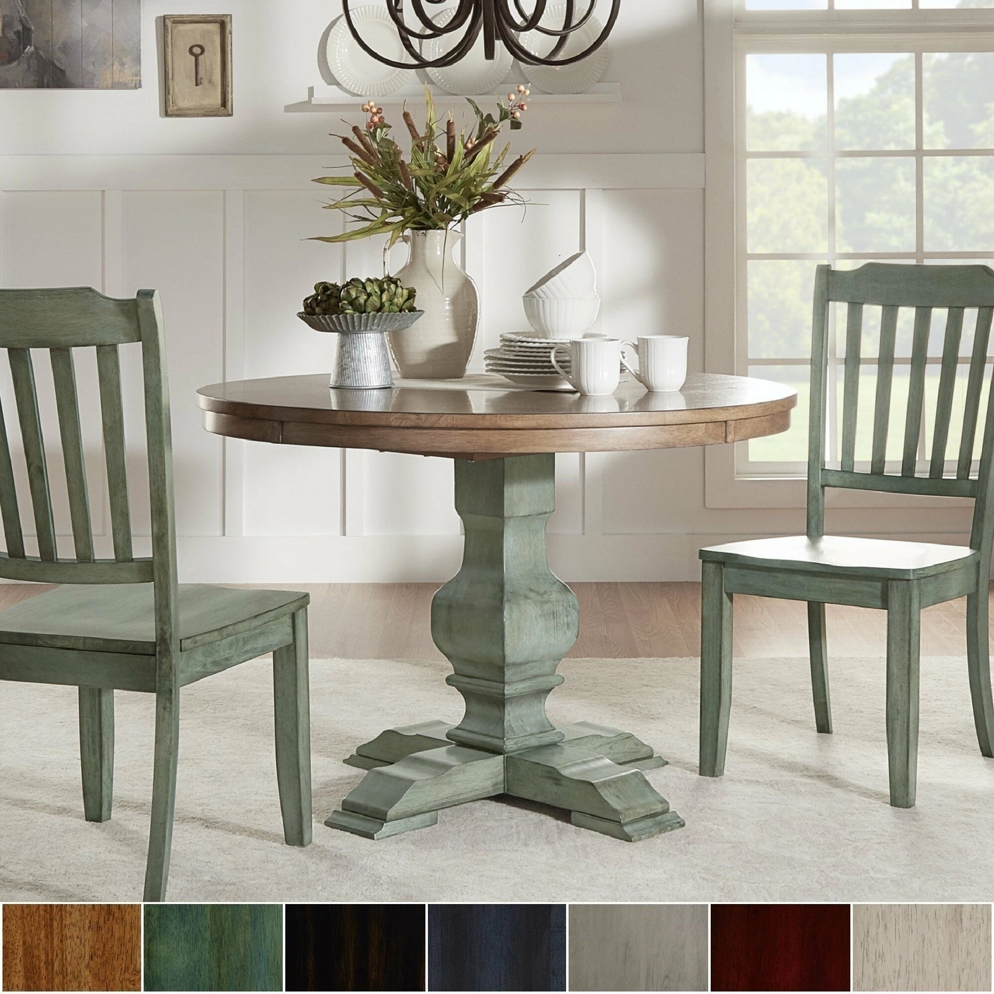 New ⌛ Eleanor Two-tone Round Top Dining Table By INSPIRE Q Classic Berry Red Base 🎉 1 New ⌛ Eleanor Two-tone Round Top Dining Table By INSPIRE Q Classic Berry Red Base 🎉
