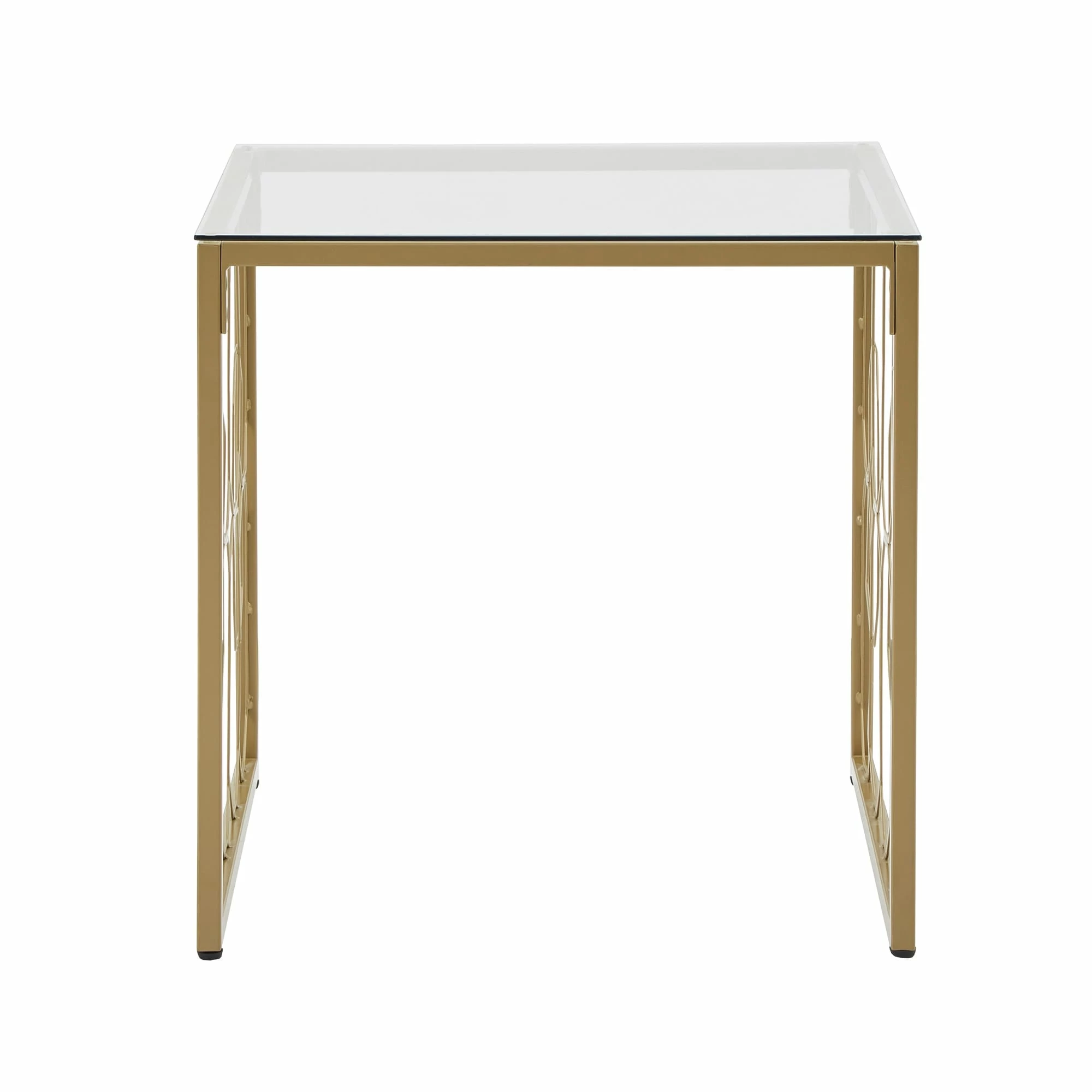 Top 10 ❤️ Elle Octagon Pattern Gold Metal And Glass Table By INSPIRE Q Bold 🧨 - Image 5