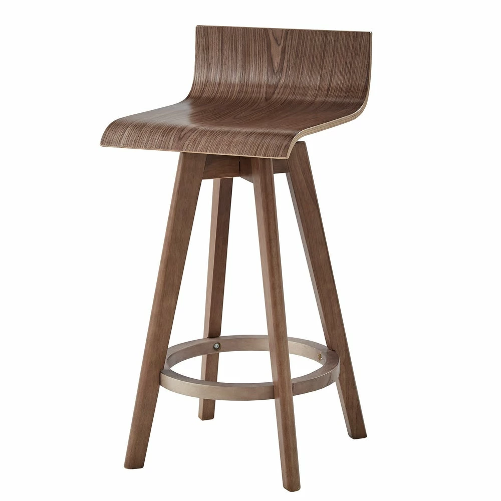 Flash Sale 😉 Ellery Mid-Century Modern Swivel Wood Stool (Set Of 2) INSPIRE Q Modern 29" Bar - Walnut 🔔 9 Flash Sale 😉 Ellery Mid-Century Modern Swivel Wood Stool (Set Of 2) INSPIRE Q Modern 29" Bar - Walnut 🔔 - Image 9