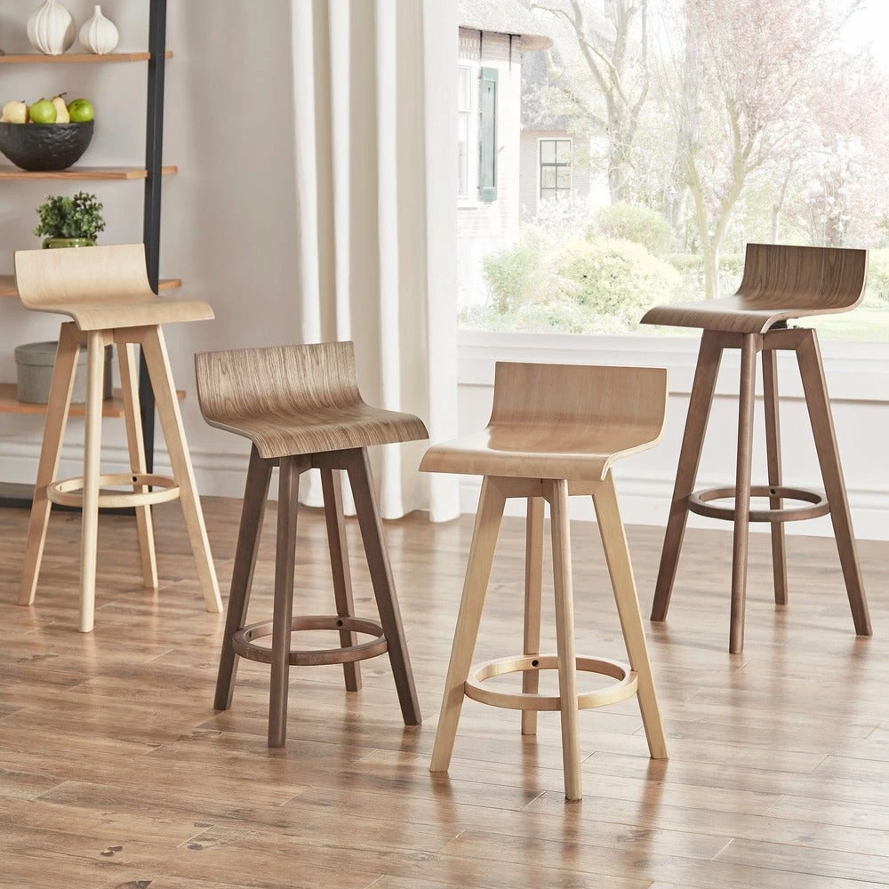 Flash Sale 😉 Ellery Mid-Century Modern Swivel Wood Stool (Set Of 2) INSPIRE Q Modern 29" Bar - Walnut 🔔 1 Flash Sale 😉 Ellery Mid-Century Modern Swivel Wood Stool (Set Of 2) INSPIRE Q Modern 29" Bar - Walnut 🔔