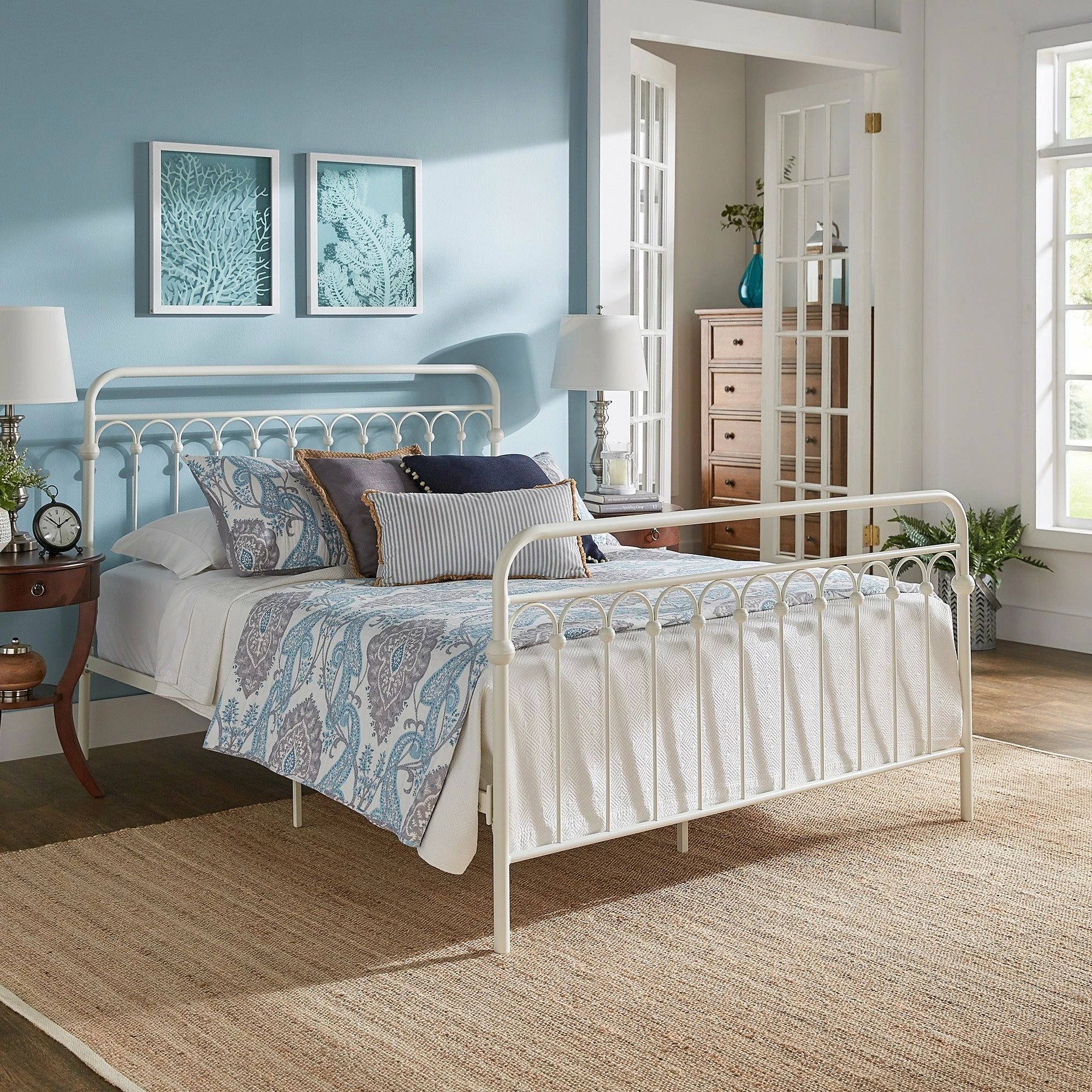 Hot Sale 💯 Eloise Metal Arches Platform Bed By INSPIRE Q Classic White 🌟 1 Hot Sale 💯 Eloise Metal Arches Platform Bed By INSPIRE Q Classic White 🌟