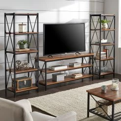 Best Sale 💯 Eulalia 62" W Metal Etagere TV Stand For TVs Up To 70" By INSPIRE Q Classic ⭐