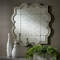 Coupon ⭐ Fantina Antique Silver Paned Wall Mirror By INSPIRE Q Classic 🔔