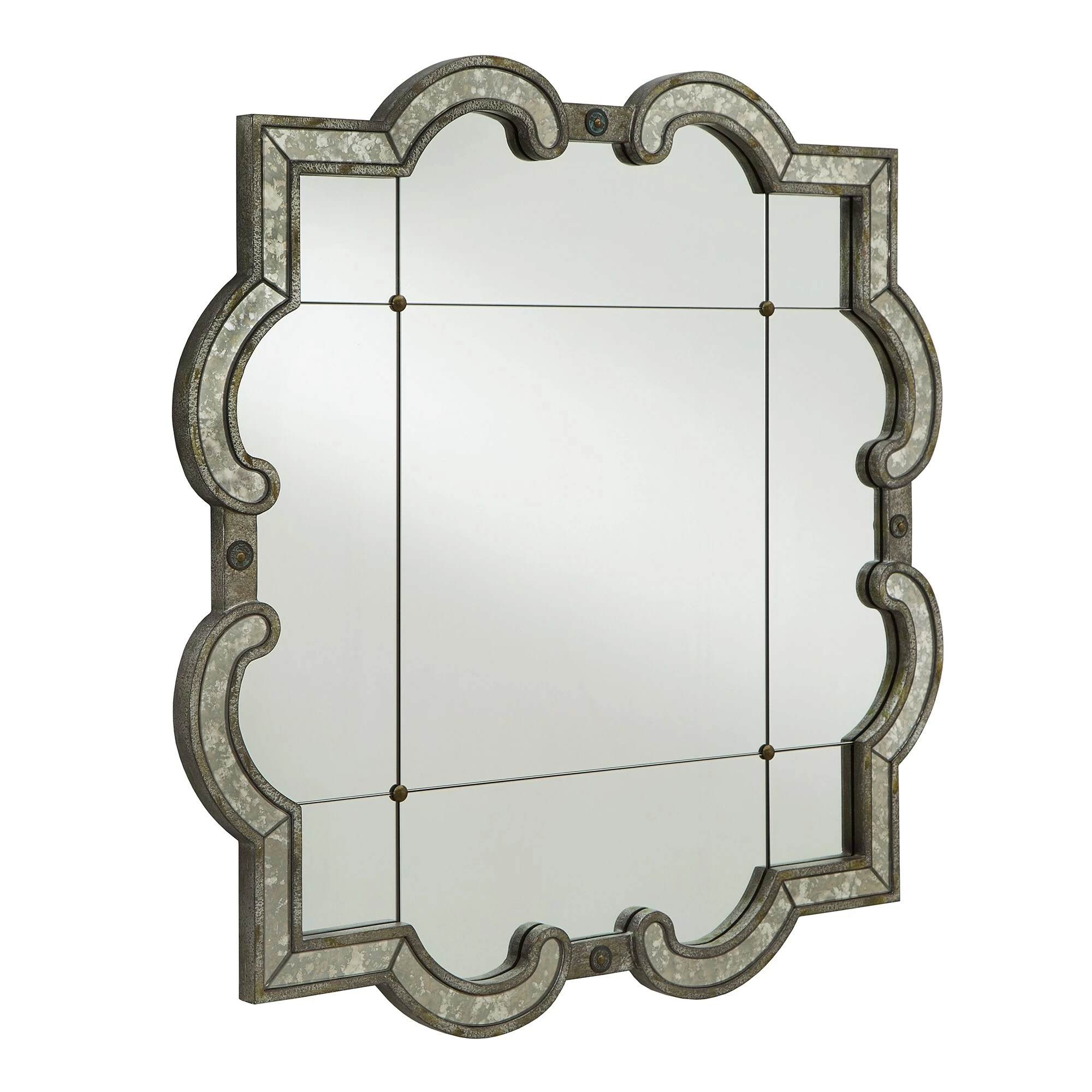 Coupon ⭐ Fantina Antique Silver Paned Wall Mirror By INSPIRE Q Classic 🔔 - Image 4