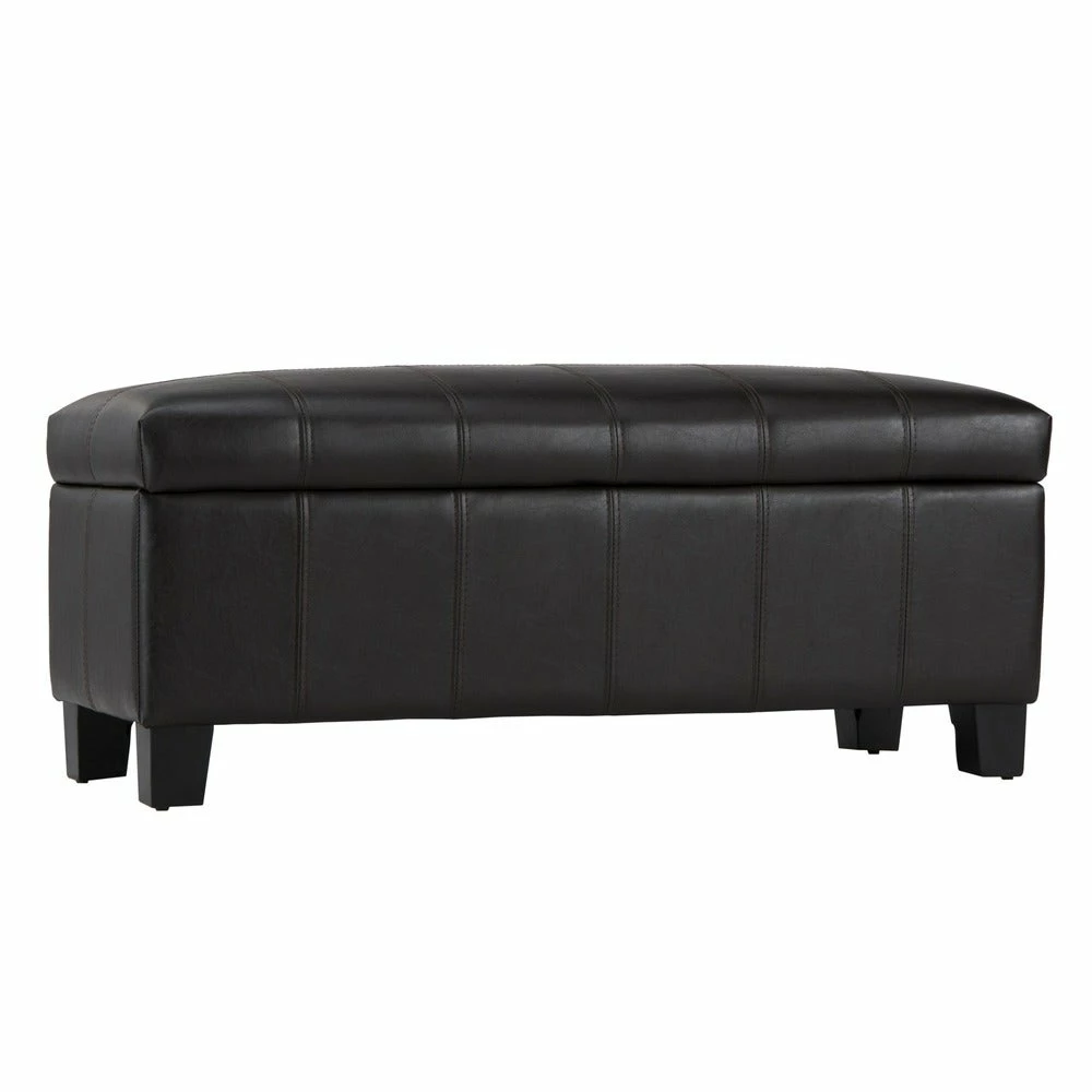 Cheapest 😉 Florenville Dark Brown Storage Ottoman By INSPIRE Q Classic 🎁 - Image 2