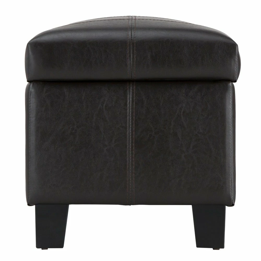 Cheapest 😉 Florenville Dark Brown Storage Ottoman By INSPIRE Q Classic 🎁 - Image 6