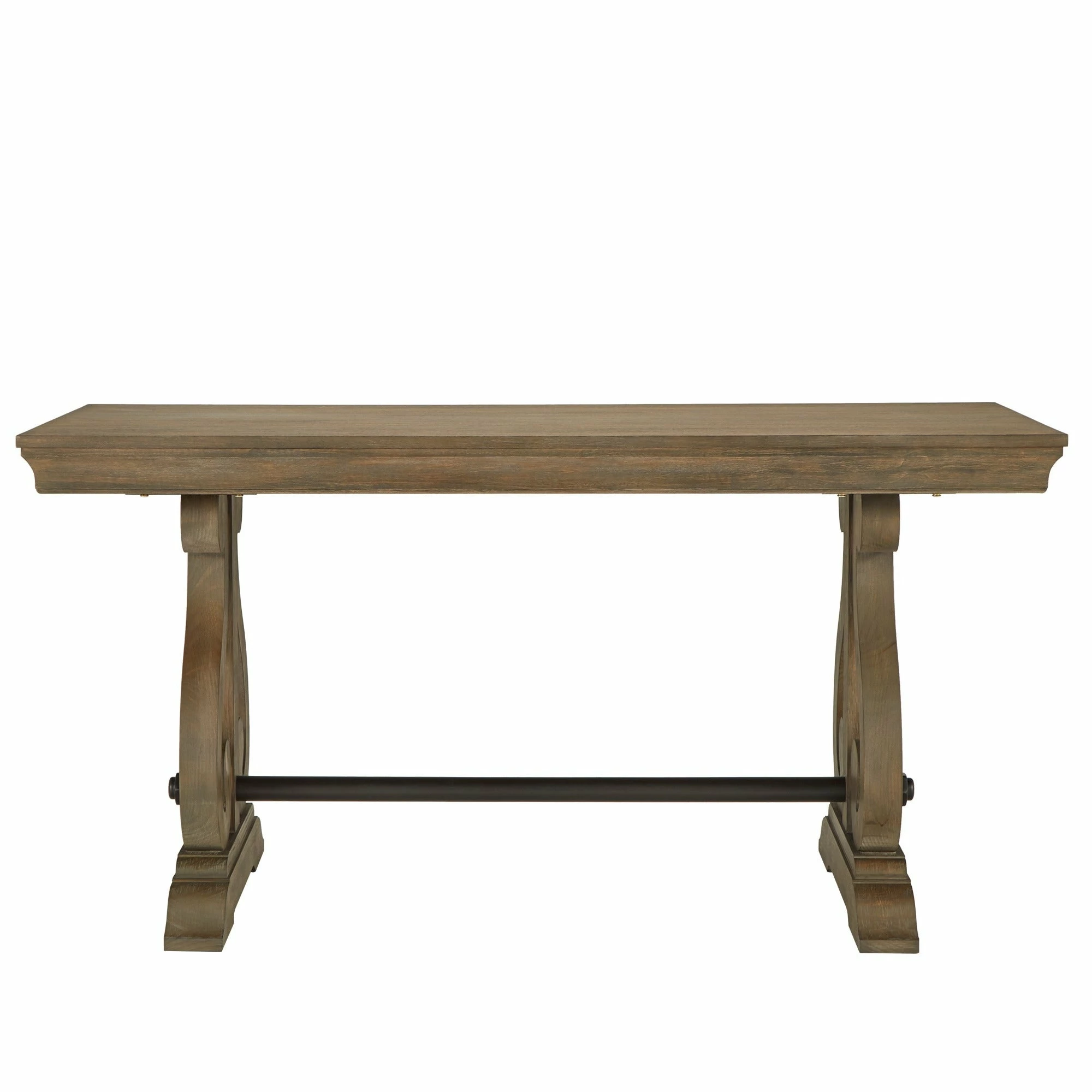 Outlet 👍 Gannon Wire Brushed Wood Oak Finish 1-Drawer Writing Desk By INSPIRE Q Artisan 👏 - Image 3