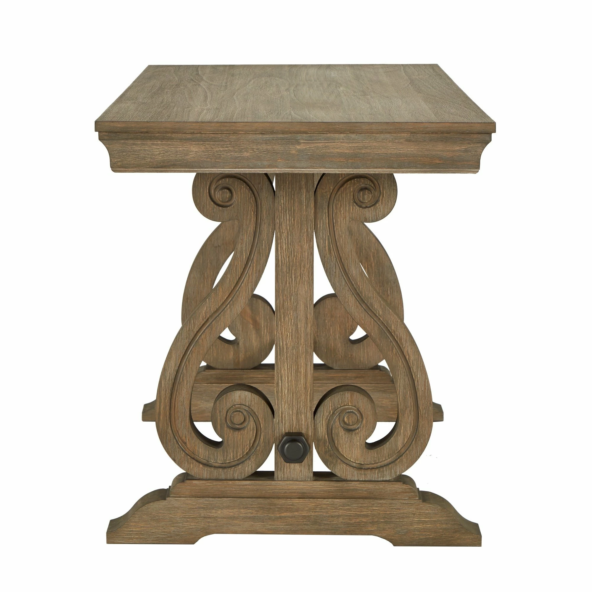 Outlet 👍 Gannon Wire Brushed Wood Oak Finish 1-Drawer Writing Desk By INSPIRE Q Artisan 👏 - Image 4