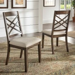 Brand new 😍 Garrison Espresso Finish Dining Chairs (Set Of 2) By INSPIRE Q Modern Light Brown ✨