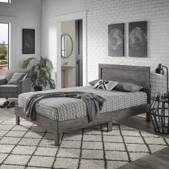 Brand new ✔️ Guyot Wood Finish Platform Bed By INSPIRE Q Modern ❤️