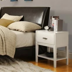 Deals 😀 Haines White Rectangle Wood Accent Table By INSPIRE Q Bold 🌟 -iNSPIRE Q shop Haines White Rectangle Wood Accent Table by INSPIRE Q 4594c299 416b 42ff 8278 6c3e50c382da 1000