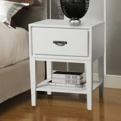 Deals 😀 Haines White Rectangle Wood Accent Table By INSPIRE Q Bold 🌟