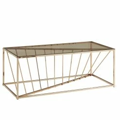Budget 🌟 Hannah Rectangular Metal And Glass Top Table Set By INSPIRE Q Bold Champagne Gold ❤️ -iNSPIRE Q shop Hannah Rectangular Metal and Glass Top Table Set by iNSPIRE Q Bold 3