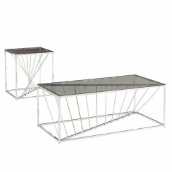 Budget 🌟 Hannah Rectangular Metal And Glass Top Table Set By INSPIRE Q Bold Champagne Gold ❤️ -iNSPIRE Q shop Hannah Rectangular Metal and Glass Top Table Set by iNSPIRE Q Bold 9