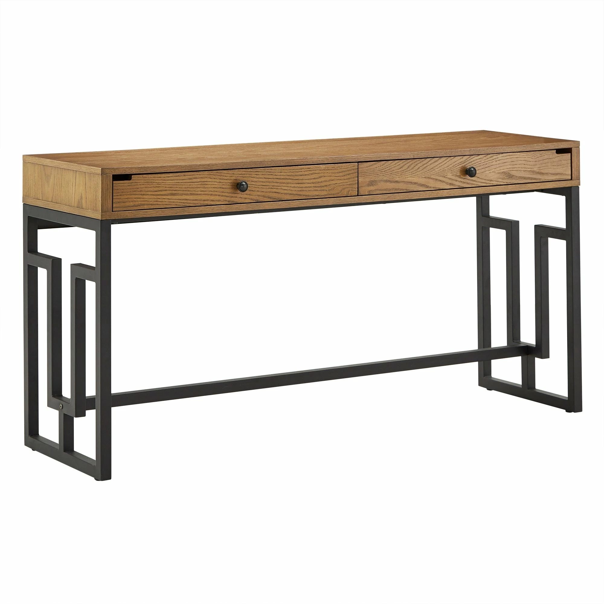 Top 10 👍 Hartley 2-Drawer Desk With Power Outlet By INSPIRE Q Classic Brown 😍 - Image 11