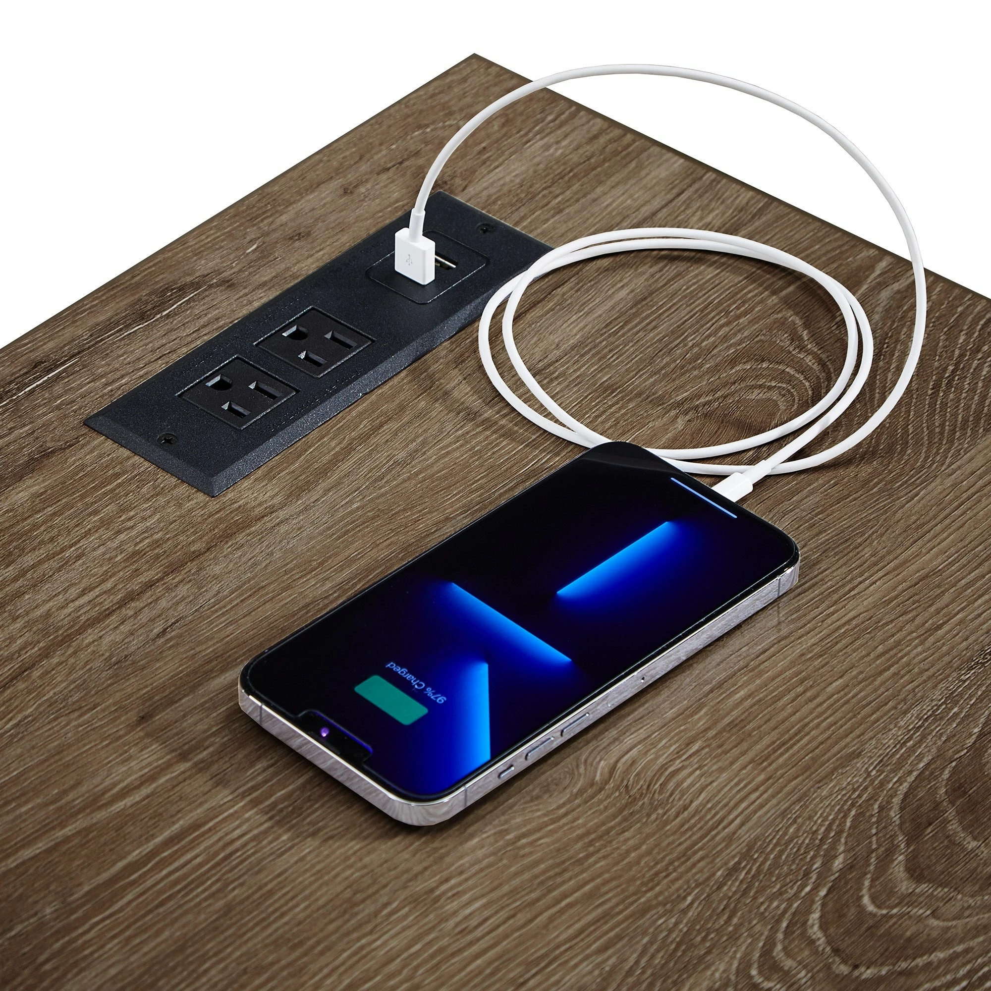 Top 10 🔥 Hinesburg 35 In. Writing Desk With USB Charger By INSPIRE Q Classic Light Ash Desk And Bookcases 🛒 - Image 11