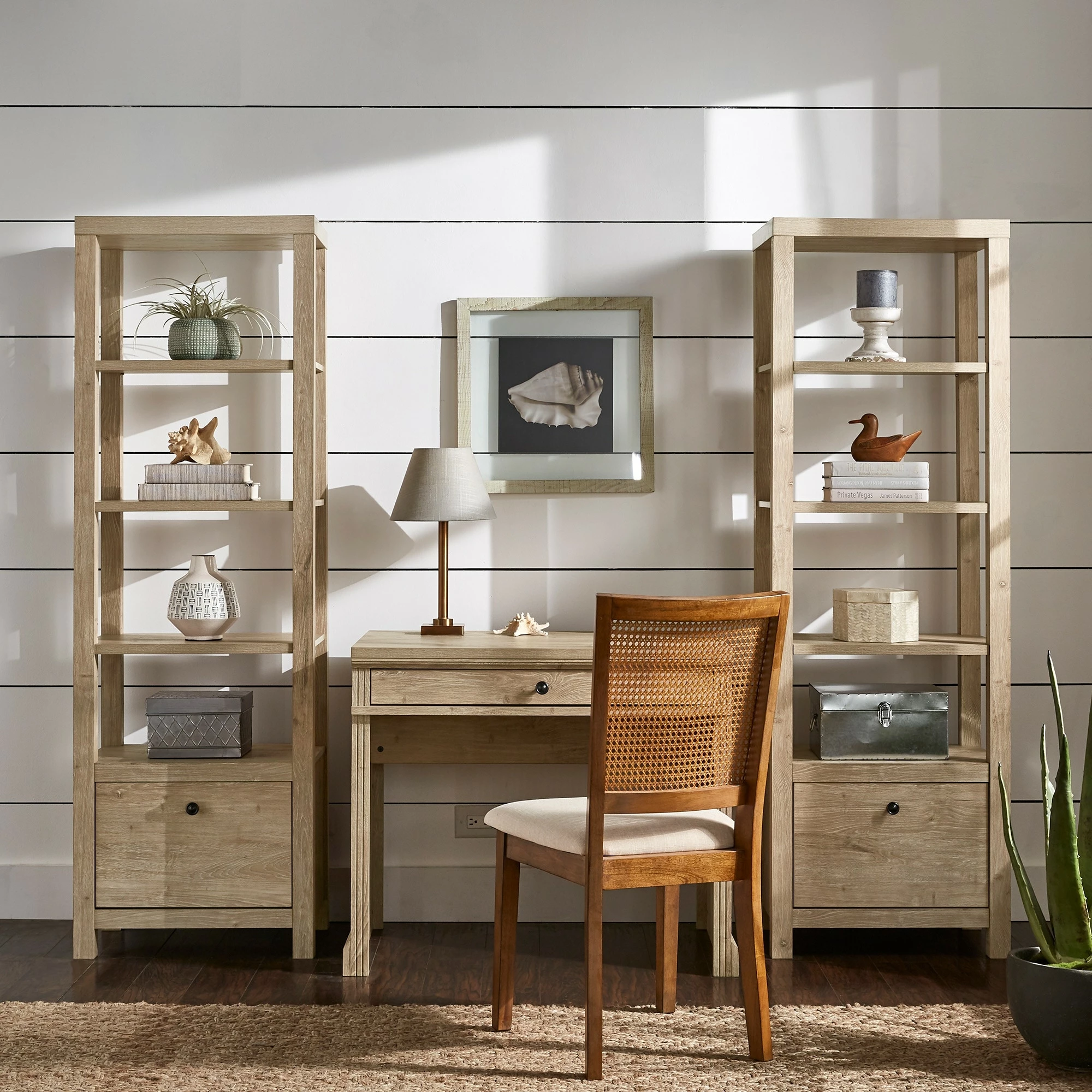 Top 10 🔥 Hinesburg 35 In. Writing Desk With USB Charger By INSPIRE Q Classic Light Ash Desk And Bookcases 🛒 - Image 3