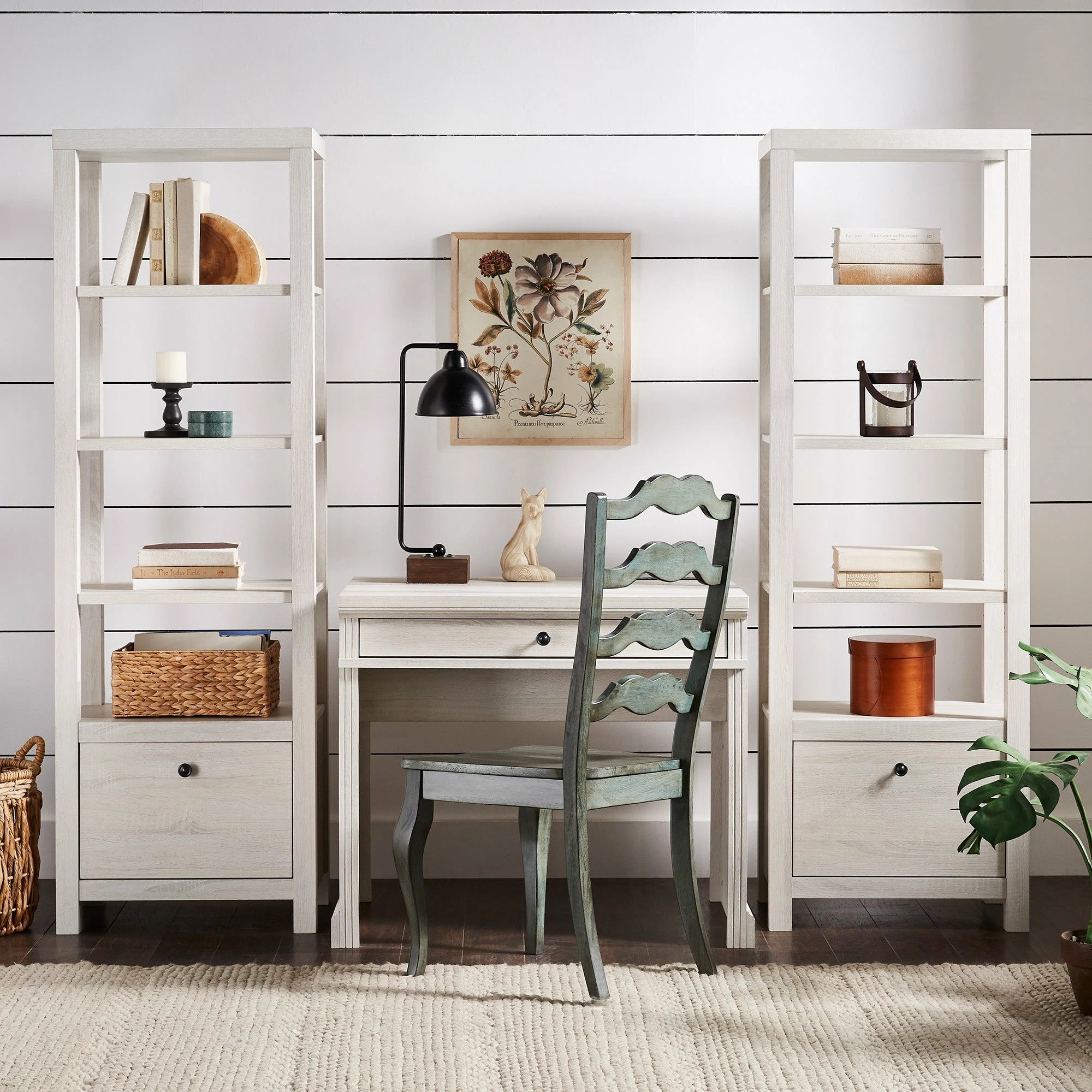 Top 10 🔥 Hinesburg 35 In. Writing Desk With USB Charger By INSPIRE Q Classic Light Ash Desk And Bookcases 🛒 - Image 9