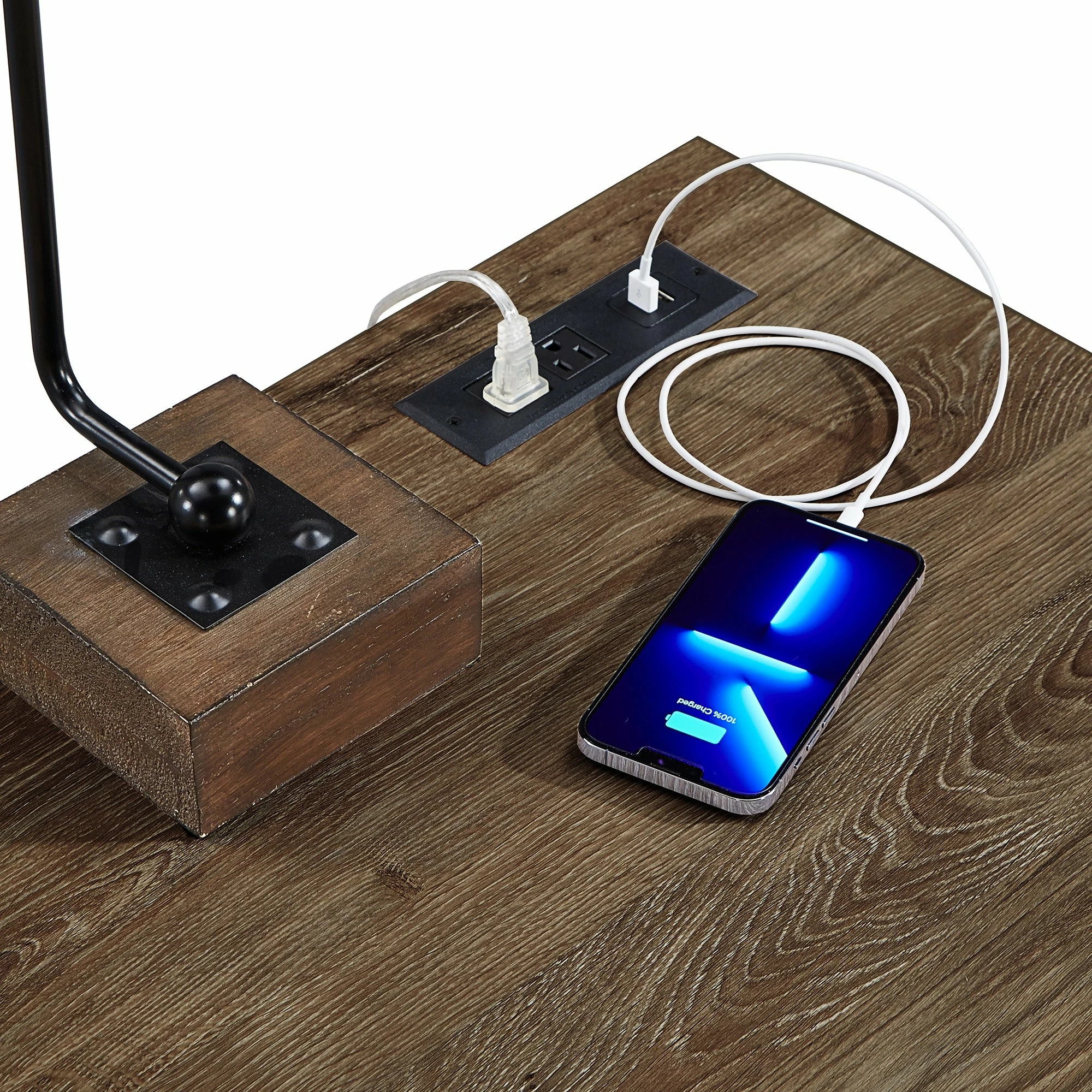 Top 10 🔥 Hinesburg 35 In. Writing Desk With USB Charger By INSPIRE Q Classic Light Ash Desk And Bookcases 🛒 - Image 10