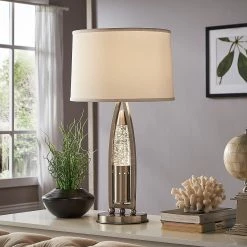 Brand new 😍 Hinsdale Nickel Finish Dancing Water Table Lamp By INSPIRE Q Bold 🔥