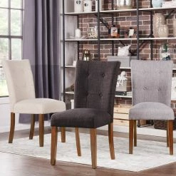 Cheapest 💯 Hutton Upholstered Dining Chairs (Set Of 2) By INSPIRE Q Classic Beige Linen ✨