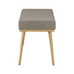 Hot Sale ✨ Jose Gold Finish Fabric Dining Bench By INSPIRE Q Modern Grey 💯 -iNSPIRE Q shop Jose Gold Finish Fabric Dining Bench by iNSPIRE Q Modern 11