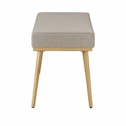 Hot Sale ✨ Jose Gold Finish Fabric Dining Bench By INSPIRE Q Modern Grey 💯 -iNSPIRE Q shop Jose Gold Finish Fabric Dining Bench by iNSPIRE Q Modern 5