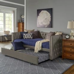 Flash Sale 🥰 Kahler Weave Fabric Daybed With Metal Slats By INSPIRE Q Classic Beige ⌛ -iNSPIRE Q shop Kahler Weave Fabric Daybed by iNSPIRE Q Classic 2
