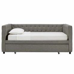 Flash Sale 🥰 Kahler Weave Fabric Daybed With Metal Slats By INSPIRE Q Classic Beige ⌛ -iNSPIRE Q shop Kahler Weave Fabric Daybed by iNSPIRE Q Classic 6