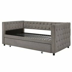 Flash Sale 🥰 Kahler Weave Fabric Daybed With Metal Slats By INSPIRE Q Classic Beige ⌛ -iNSPIRE Q shop Kahler Weave Fabric Daybed by iNSPIRE Q Classic 8