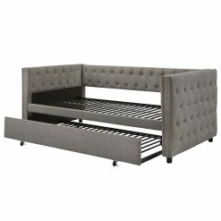 Flash Sale 🥰 Kahler Weave Fabric Daybed With Metal Slats By INSPIRE Q Classic Beige ⌛ -iNSPIRE Q shop Kahler Weave Fabric Daybed by iNSPIRE Q Classic 9