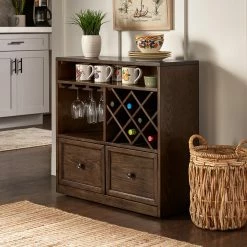 Coupon 😍 Kai Dark Oak Finish Wood Cabinet By INSPIRE Q Classic 👏