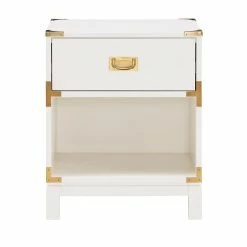 Best deal ❤️ Kedric 1-Drawer Gold Accent Nightstand By INSPIRE Q Junior 🥰 -iNSPIRE Q shop Kedric 1 Drawer Gold Accent Nightstand by iNSPIRE Q Junior 2