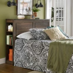 Promo 🔔 Keigo Walnut Finish Full Storage Headboard By INSPIRE Q Classic ⭐