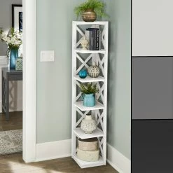 Wholesale 🎁 Kelsey X-Frame 5-Shelf Bookcase By INSPIRE Q Classic Black 💯