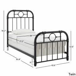 Cheapest ⌛ Kendal Black Metal Bed By INSPIRE Q Classic 😉 -iNSPIRE Q shop Kendal Black Metal Bed by iNSPIRE Q Classic 14