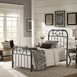 Cheapest ⌛ Kendal Black Metal Bed By INSPIRE Q Classic 😉 -iNSPIRE Q shop Kendal Black Metal Bed by iNSPIRE Q Classic 4