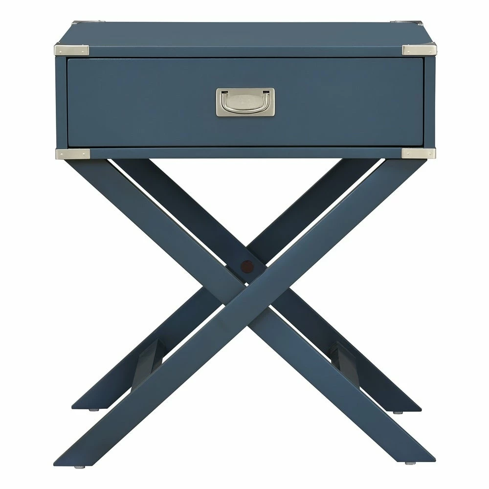 New 🤩 Kenton II X Base Wood Accent Campaign Table INSPIRE Q Modern Green Meadow 🎁 - Image 8