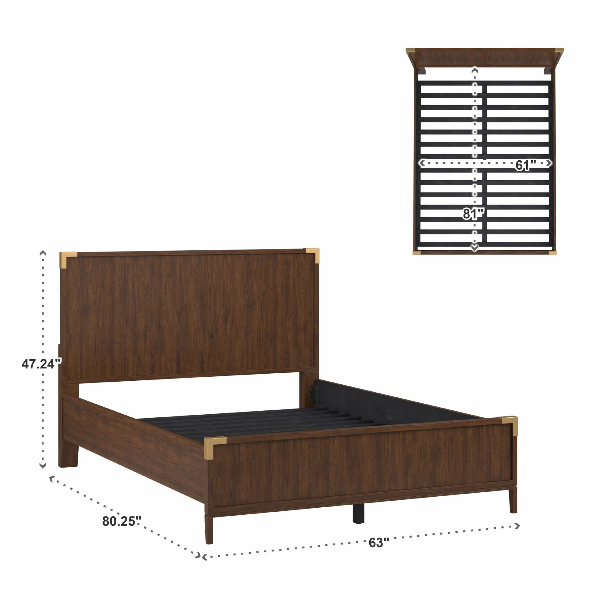 Best Sale 🎁 Khourush Low Profile Campaign Platform Bed By INSPIRE Q Modern 😍 - Image 5