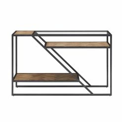 New ⭐ Kita Black Metal Parquet Wood And Glass Sofa Table By INSPIRE Q Modern - Sofa Table 🛒 11 New ⭐ Kita Black Metal Parquet Wood And Glass Sofa Table By INSPIRE Q Modern - Sofa Table 🛒 -iNSPIRE Q shop Kita Black Metal Parquet Wood and Glass Sofa Table by iNSPIRE Q Modern 2