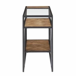 New ⭐ Kita Black Metal Parquet Wood And Glass Sofa Table By INSPIRE Q Modern - Sofa Table 🛒 12 New ⭐ Kita Black Metal Parquet Wood And Glass Sofa Table By INSPIRE Q Modern - Sofa Table 🛒 -iNSPIRE Q shop Kita Black Metal Parquet Wood and Glass Sofa Table by iNSPIRE Q Modern 3