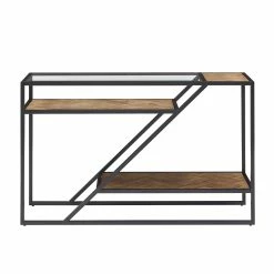 New ⭐ Kita Black Metal Parquet Wood And Glass Sofa Table By INSPIRE Q Modern - Sofa Table 🛒 14 New ⭐ Kita Black Metal Parquet Wood And Glass Sofa Table By INSPIRE Q Modern - Sofa Table 🛒 -iNSPIRE Q shop Kita Black Metal Parquet Wood and Glass Sofa Table by iNSPIRE Q Modern 5