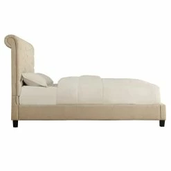 Promo 👍 Knightsbridge Beige Linen Rolled Top Tufted Chesterfield Platform Bed By INSPIRE Q Artisan 🎁 -iNSPIRE Q shop Knightsbridge Beige Linen Rolled Top Tufted Chesterfield Platform Bed by iNSPIRE Q Artisan 3ff4a28a aa17 4939 a10f f1b9ded5de36 1000