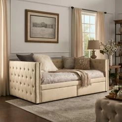 Top 10 😉 Knightsbridge Tufted Nailhead Daybed With Storage By INSPIRE Q Artisan 💯