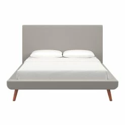 Deals 🥰 Laurencia Mid-Century Upholstered Platform Bed By INSPIRE Q Modern ⌛ -iNSPIRE Q shop Laurencia Mid Century Upholstered Platform Bed by iNSPIRE Q Modern 10