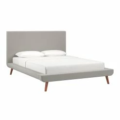 Deals 🥰 Laurencia Mid-Century Upholstered Platform Bed By INSPIRE Q Modern ⌛ -iNSPIRE Q shop Laurencia Mid Century Upholstered Platform Bed by iNSPIRE Q Modern 9