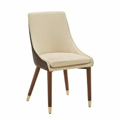 Cheapest 🧨 Leo Two-Tone Beige Dining Chairs (Set Of 2) By INSPIRE Q Modern ⌛ -iNSPIRE Q shop Leo Two Tone Faux Leather Upholstered Dining Chairs 28Set of 229 by iNSPIRE Q Modern 2